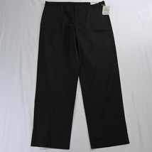 NEW ENRO 38 x 32 Black Non Iron Platinum Flat Front Dress Pants - £27.47 GBP