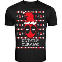 New Men Women&#39;s Christmas T-SHIRT Xmas Gift Unisex Black Deadpool 2018 - £6.06 GBP