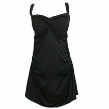 Anne Cole Signature Black Twist Front Skirted Strapless Swimdress Swimsuit 24W - £63.94 GBP