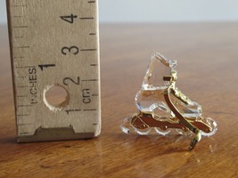 Swarovski Crystal Memories Gold Miniature Inline Skate 243443 Austria w/Box - $47.50