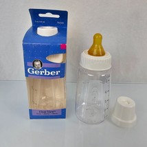 Vintage Gerber Baby Bottle Plastic Nurser Rubber Latex Nipple Reborn Doll 4 oz - $29.69