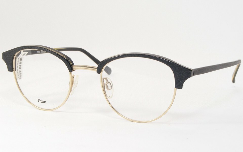 Vistan Titan 4411-3 Brushed Black/Pale Gold Rare Unique View 47-22-145mm... - $95.10
