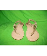 Ladies Bamboo Brand Thong Sandals 6 1/2 Snakeskin Print - £7.63 GBP