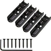 4Pcs Black Yootones Bass Guitar Bridge Individual Tailpiece Single Strin... - £33.80 GBP