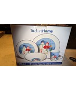 Today&#39;s Home Snowman 16-Piece Dinnerware Set New Sealed  - $163.79 CAD