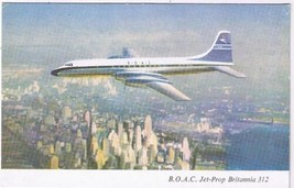Postcard BOAC Jet Prop Britannia 312  - £2.83 GBP