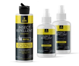 Zone Protects Unscented Picaridin Insect Repellent Spray 2 Pack + Refill... - $19.99