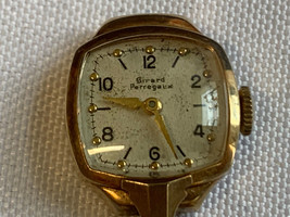 Vtg Forstner 10K Yellow Gold Nurse Watch Brooch 7.94g Pin Girard Perrega... - $445.45