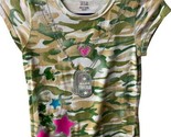 Kmart  Tee Shirt Girls L Major Trouble Dog Tags Camo Short Sleeve Round ... - $3.91