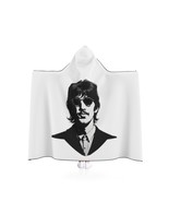 Ringo Starr Beatles Black-and-White Portrait Hooded Blanket, Lightweight... - £58.01 GBP
