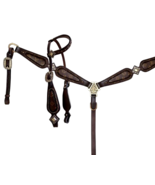 Western Saddle Horse Louis Vuitton Brown Leather Tack Set Bridle + Breast Collar - $188.80