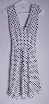 Anthropologie 9-H15 STCL Ecru Dress Women 2 White Black Cotton Polka Dot... - $364.37 MXN