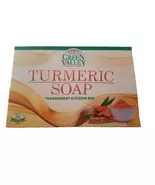 Green Valley Turmeric Soap transparent Glycerin Bar Dark Circle Glow Ski... - $16.99