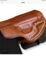 Fits WALTHER PKK/S 3.3”BBL Leather Paddle Holster With Open Top #1170# RH image 3