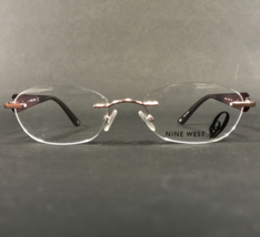Nine West Eyeglasses Frames NW 433 0JHW Purple Rectangular Rimless 50-17... - $41.74