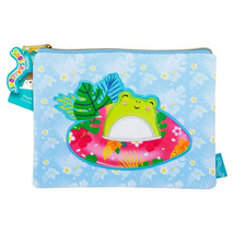 Squishmallows Wendy The Frog Summer Soft Pencil Pouch Zipper Closure Blue Green - £13.82 GBP