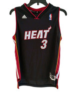 Adidas NBA Miami Heat Dwayne Wade #3 Black Jersey Youth Large 14-16 +2 L... - €21,48 EUR