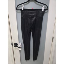 SPANX Faux Leather Leggings Black Size L | High Rise Shaping Control Pan... - $912.36 MXN