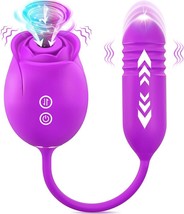 Rose Sex Toys for Women – Rose Sex Stimulator for Women with 18 Sucking (Purple) - £22.68 GBP