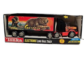 VTG 1994 Tonka 18&quot; Semi Tractor-Trailer &quot;Grizzly&quot; Electronic 18-Wheeler ... - $37.39