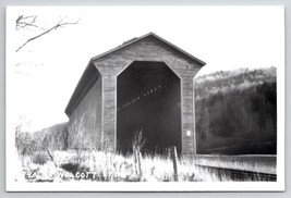 Wolcott VT Covered RR Bridge Vermont RPPC c1950s Photo Postcard Y30 - £7.43 GBP