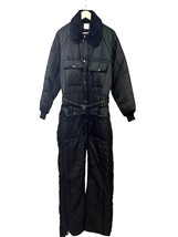 Walls Blizzard Pruf Black Insulated Belted Snow Suit Coveralls Medium Fa... - £76.22 GBP