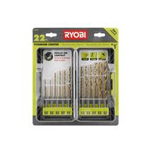 Ryobi AR2042 22 Piece Titanium Coated Drill Bit Set with 135 Degree Spli... - $34.96