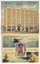 Wedding Announcement Postcard Hotel Como Lake Catherine Old Cars Hot Springs AK - $14.80