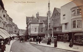 WINCHESTER HAMPSHIRE ENGLAND~HIGH STREET-STOREFRONTS-POSTCARD - $8.58