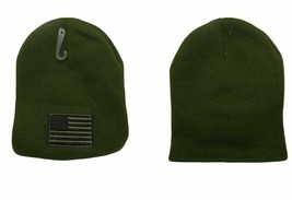 US FLAG Tactical Winter Beanie OD Green Warm Hat - £15.71 GBP