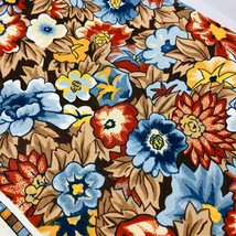 Vtg Riverdale Flowers Vat Color Screen Print Upholstery Fabric Scotchguard 2 Yds - £39.95 GBP