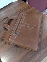 Men&#39;s Genuine leather laptop bag handmade brown messenger bag long sling... - £111.65 GBP