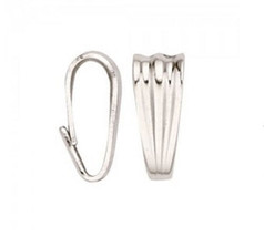 14K white  Gold Snap-On Bail 2 Size: Small Medium Size - $19.00