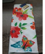 (1) NEW BEAUTIFUL SPRING HAND TOWEL. WHITE WITH SPRING COLORS SHIPN24HRS - €11,77 EUR