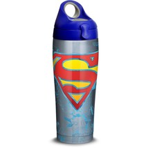 Tervis DC Comics Superman Lineage 24 oz. Stainless Steel Water Bottle W/ Lid New - £23.97 GBP