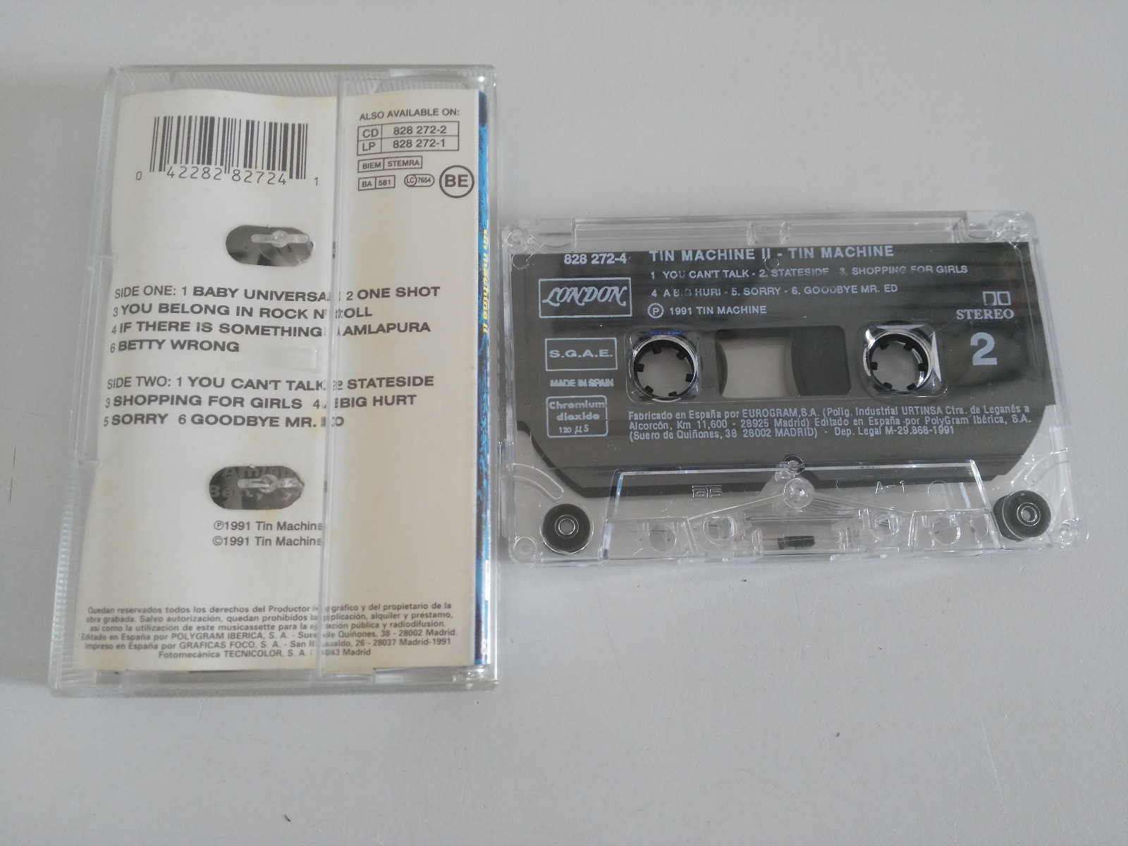 DAVID BOWIE Tin Machine II Cassette Ruban CBS 1991 Chromo Espagne Edition Am Item image 2