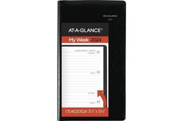AT-A-GLANCE Designer Cover 2024 Weekly Planner Pocket 3 14 x 5 34 - 70-402-05 - £19.54 GBP