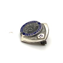 Vintage Signed CTO Tanner Sterling Enamel Service to Humanity 15 Year Brooch Pin - £29.96 GBP