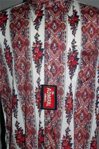 VTG Admiral Collection Paisley Medallion Stripes Polyester Disco Shirt M... - £37.56 GBP