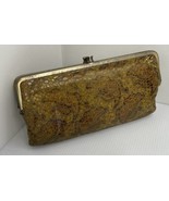 Hobo Original Lauren Clutch Wallet Distressed Snakeskin Leather Double F... - $23.36