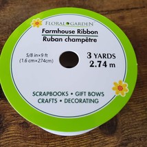 Farmhouse Ribbon, 2 Rolls, Sunflowers Red Barn Rooster Cow, Floral Garden image 3