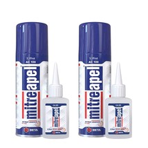 MITREAPEL CA Glue with Activator 2 x 0.80 oz - 2 x 3.30 fl oz. - CA Glue... - £38.36 GBP