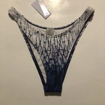 Pursuit Bikini Swimsuit Bottom Navy Blue pink triangle High Leg Size Lar... - £13.44 GBP