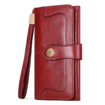 leather wallet for women long ladies top designer wallets 2022 new woman purse h - £47.29 GBP