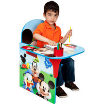 Kids Mickey Mouse Chair Desk With Storage Bin Cup Holder Toddler Seat Ac... - £53.18 GBP