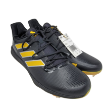 Adidas Adizero Men’s Size 12 US Baseball Shoes Cleats Black Gold Afterbu... - $43.12