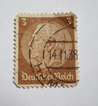 Germany Deutsches Reich President Hindenburg Used Stamp 3pf Issued 1933-41 - £2.35 GBP