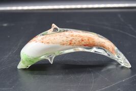 Hand Blown Art Glass Dolphin 5” Paperweight Murano Style White Orange Green - €17,17 EUR Hand Blown Art Glass Dolphin 5” Paperweight Murano Style White Orange Green - €17,17 EUR