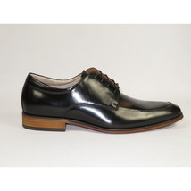 Men's Dress Shoes STEVE MADDEN Soft Leather upper Lace Up TASHER Black image 8