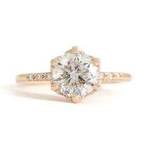 Authenticity Guarantee 
Round European Cut 6-Prong Diamond Engagement Ri... - £4,578.50 GBP